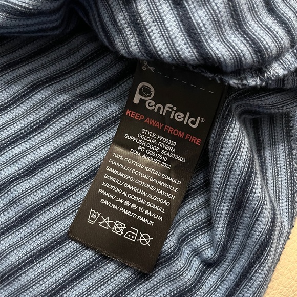 NWT - Penfield Men’s Textured Jacquard Striped T Shirt - Size XL - Picture 8 of 9